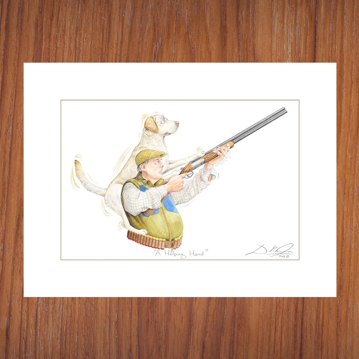 A Helping Hand (Yellow Labrador) - Open Edition Giclee Art Print