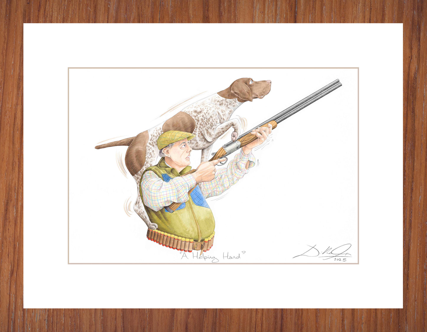 A Helping Hand (Shorthaired Pointer) - Open Edition Giclee Art Print