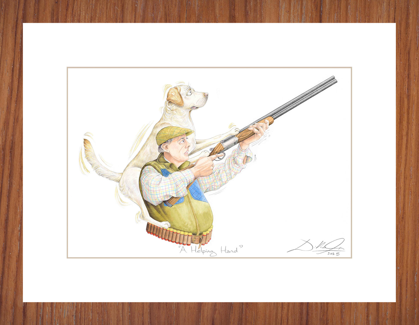 A Helping Hand (Yellow Labrador) - Open Edition Giclee Art Print