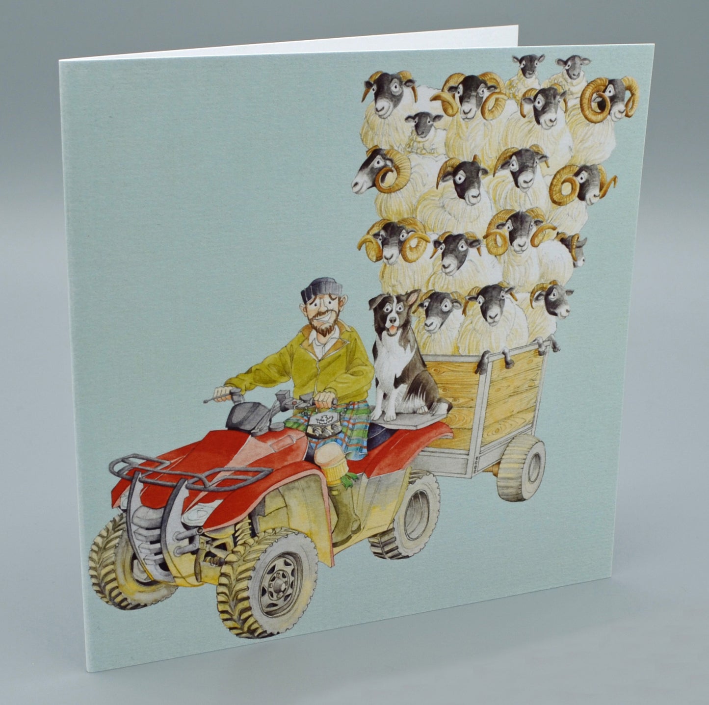 Mobile Flock Greetings Card
