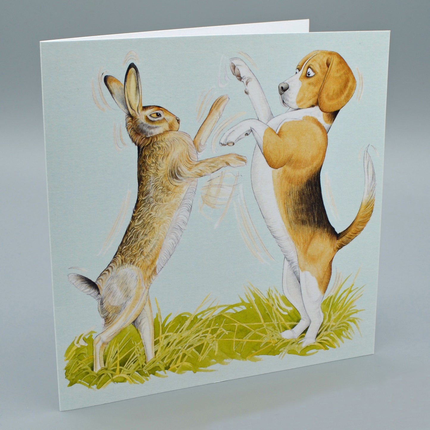 The Boxing Beagle Greetings Card