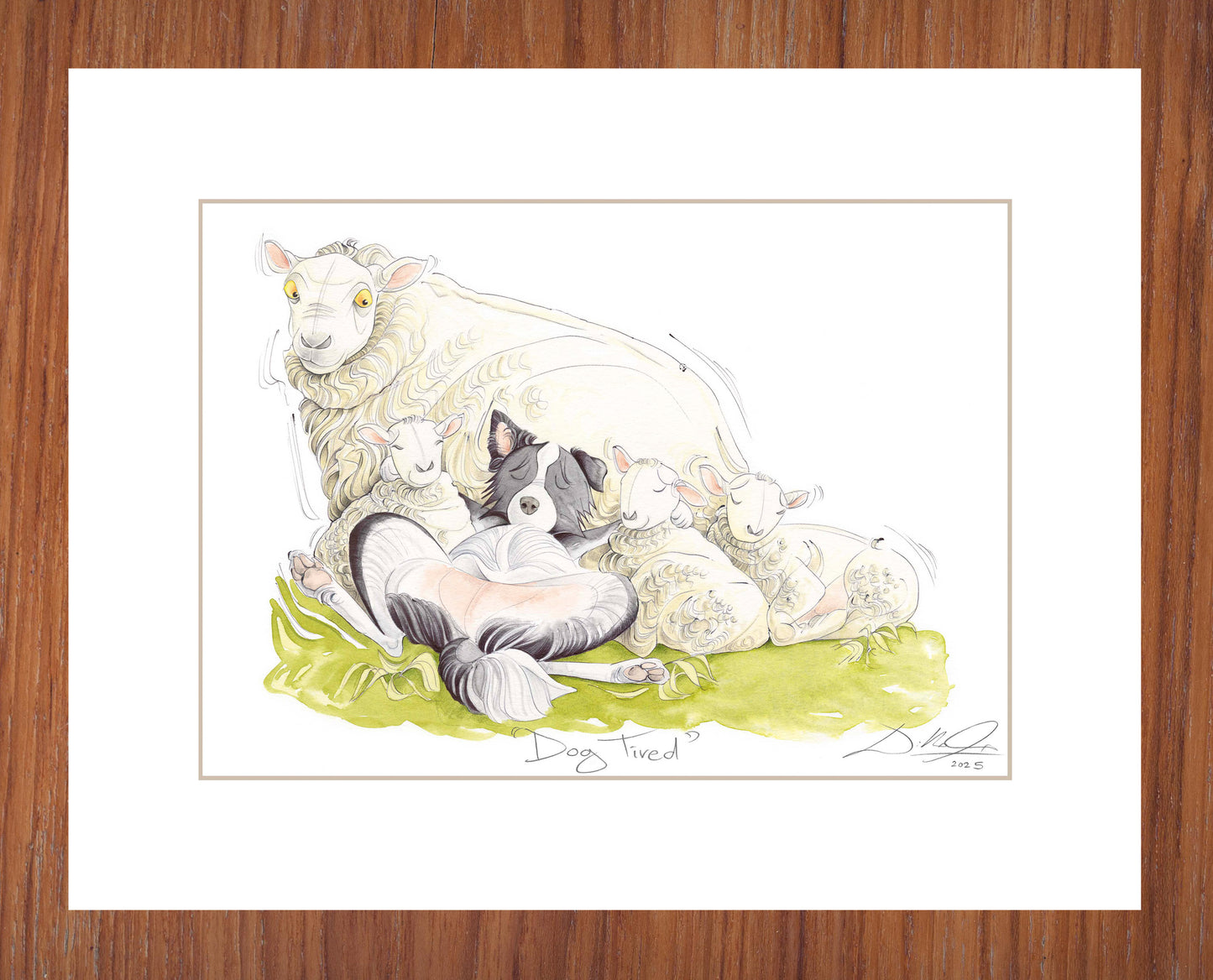 Dog Tired - Open Edition Giclee Art Print