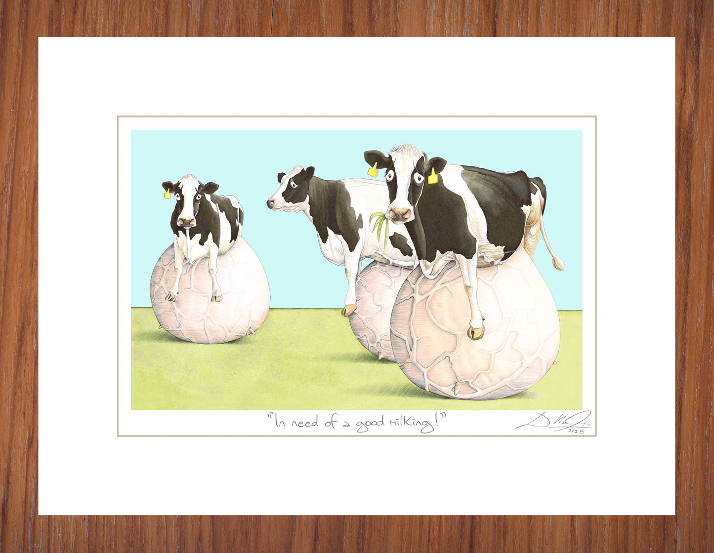 In need of a good milking! - Open Edition Giclee Art Print