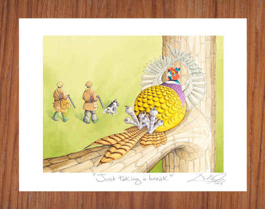 Just taking a break - Open Edition Giclee Art Print