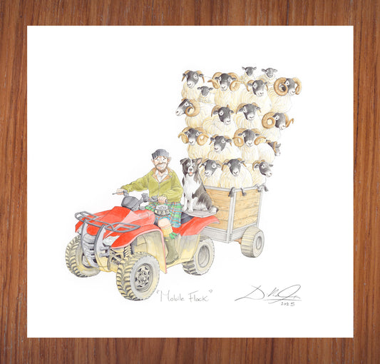 Mobile Flock - Open Edition Giclee Art Print