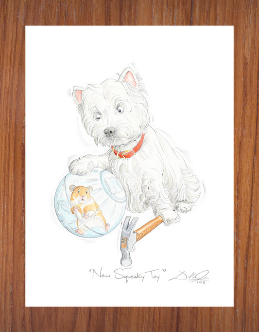 New Squeaky Toy - Open Edition Giclee Art Print