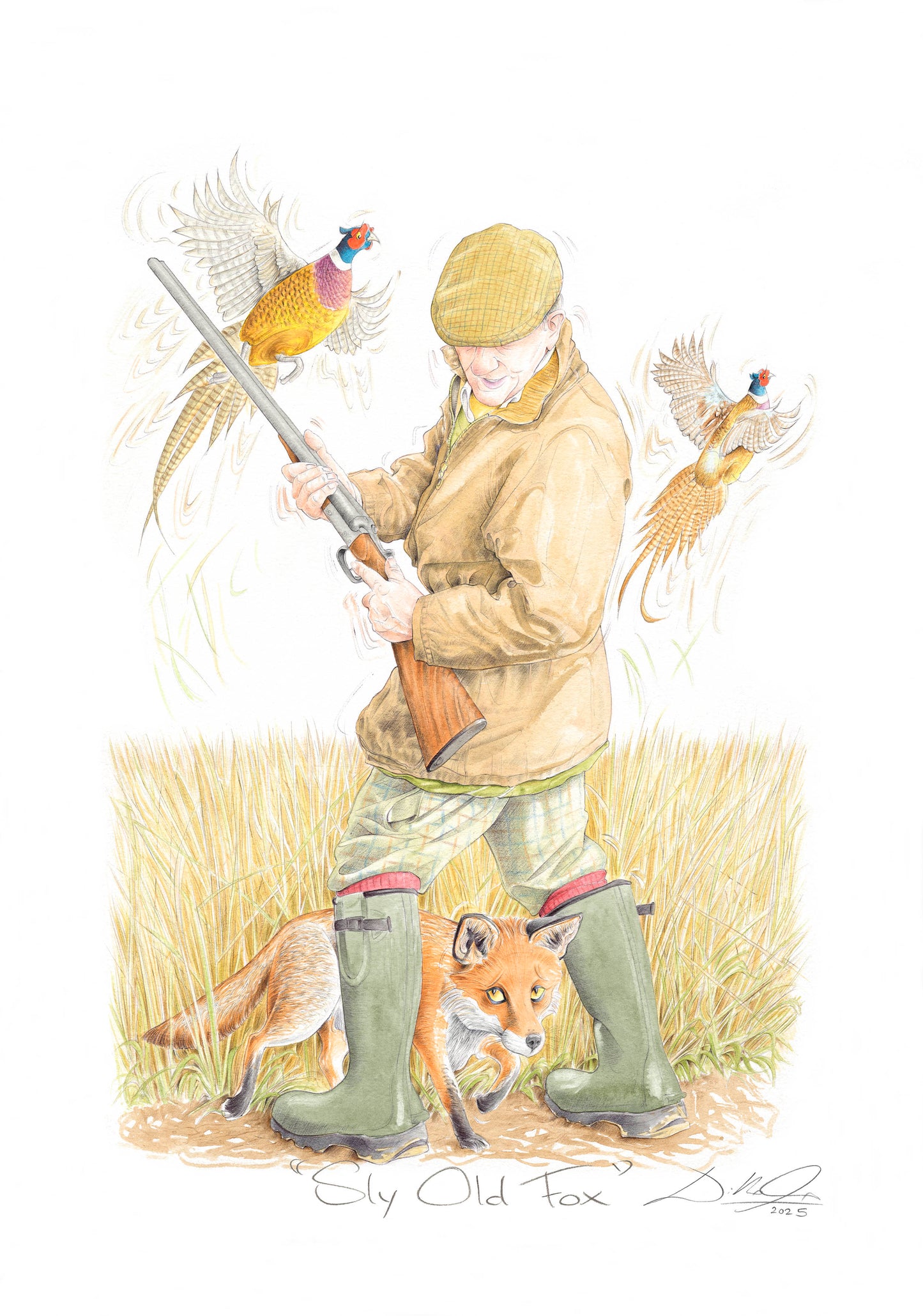 Sly Old Fox - Open Edition Giclee Art Print