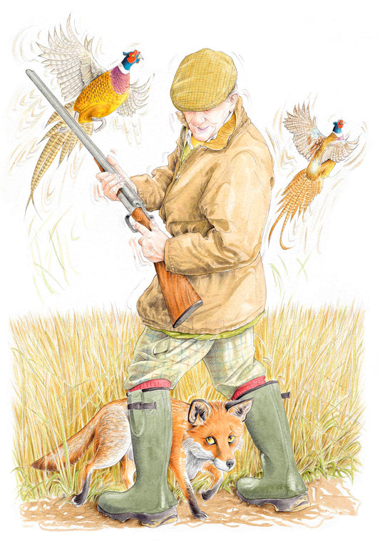 Sly Old Fox Greetings Card