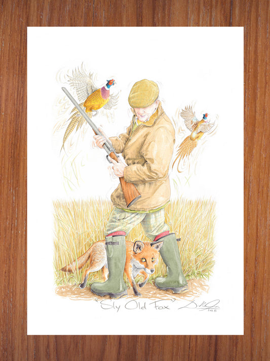 Sly Old Fox - Open Edition Giclee Art Print