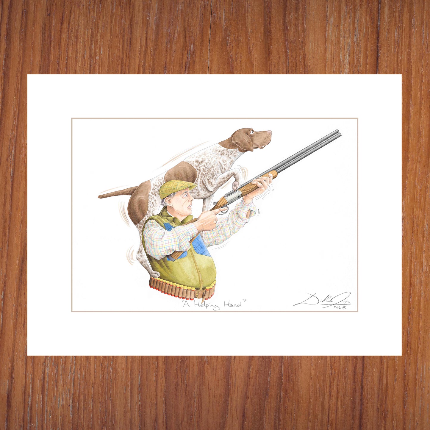A Helping Hand (Shorthaired Pointer) - Open Edition Giclee Art Print