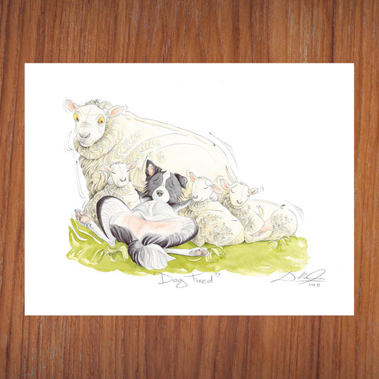 Dog Tired - Open Edition Giclee Art Print