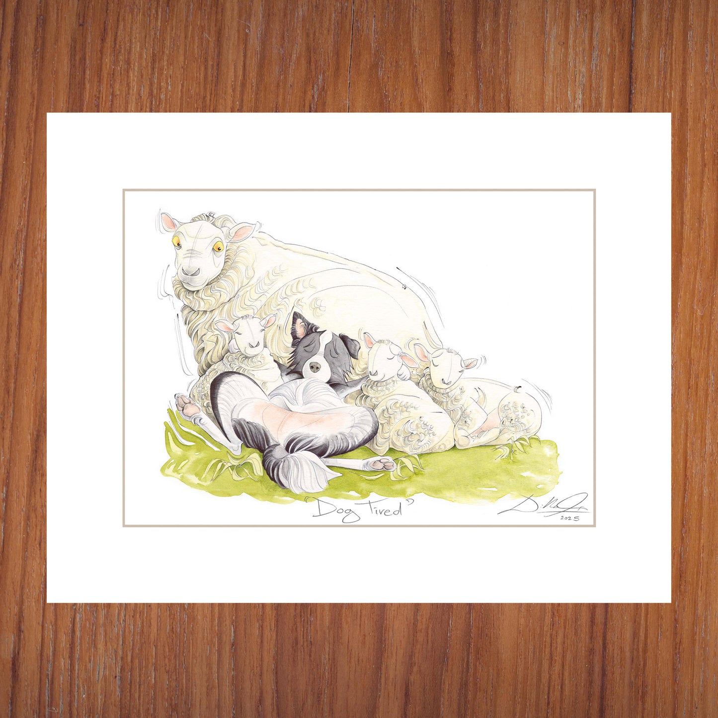Dog Tired - Open Edition Giclee Art Print