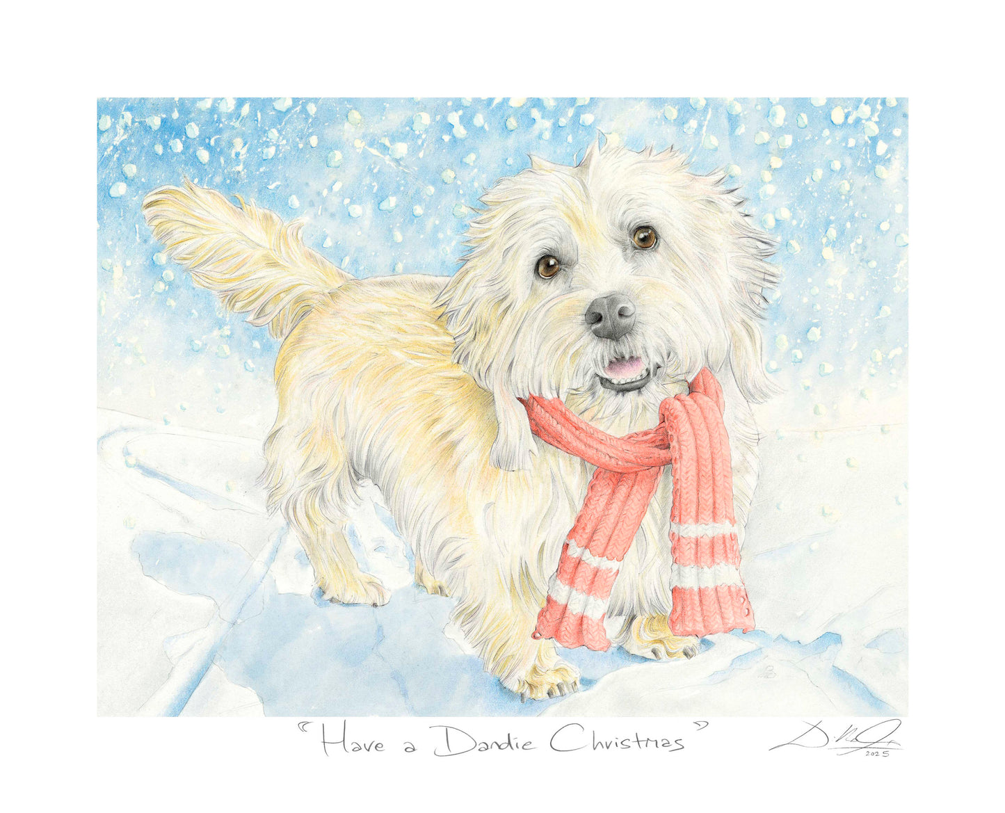 Have a Dandie Christmas - Open Edition Giclee Art Print