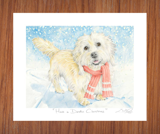 Have a Dandie Christmas - Open Edition Giclee Art Print