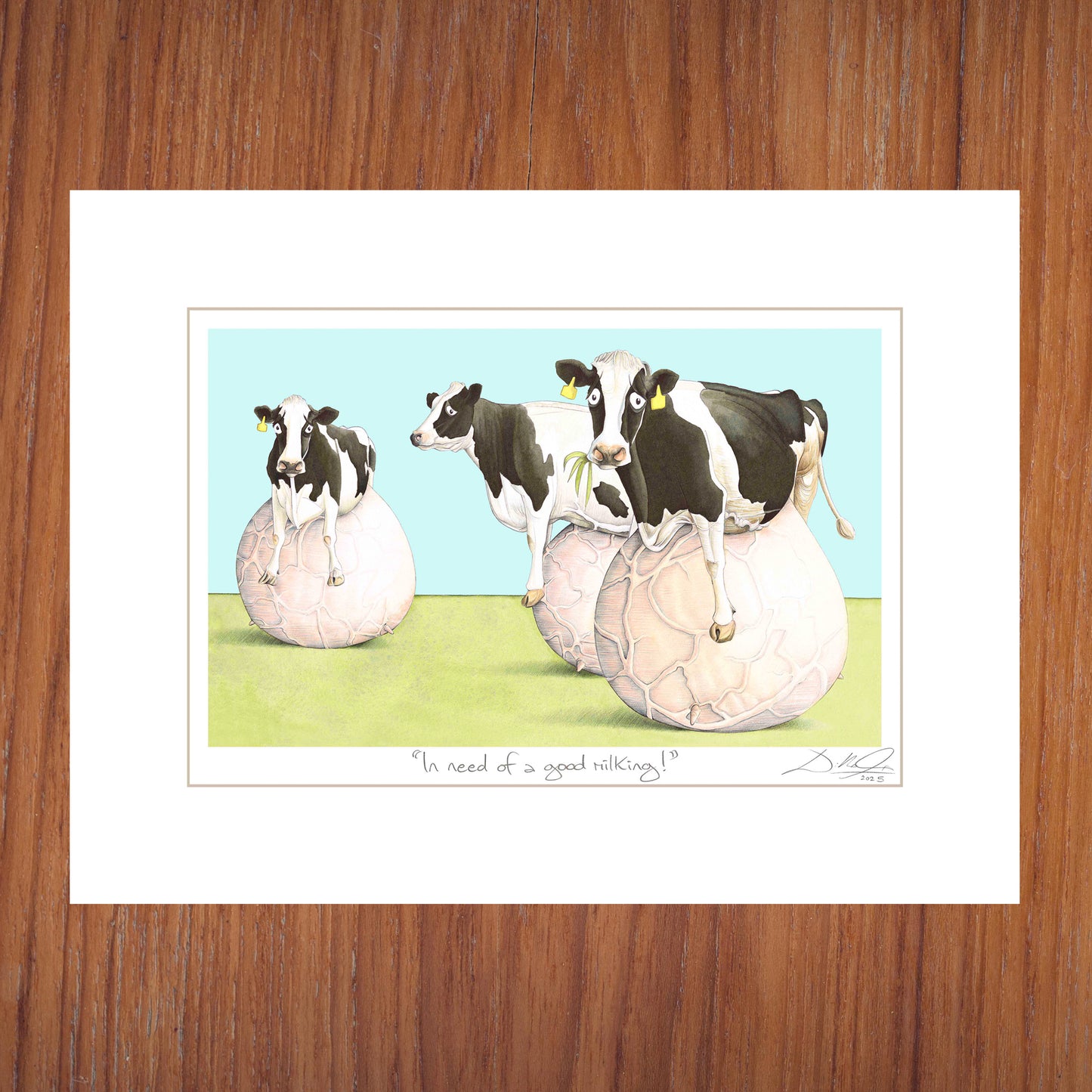 In need of a good milking! - Open Edition Giclee Art Print
