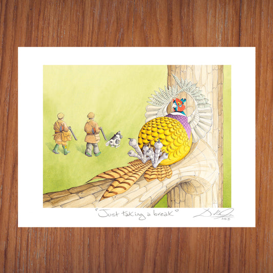 Just taking a break - Open Edition Giclee Art Print