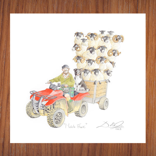 Mobile Flock - Open Edition Giclee Art Print