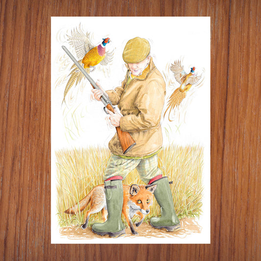 Sly Old Fox Greetings Card