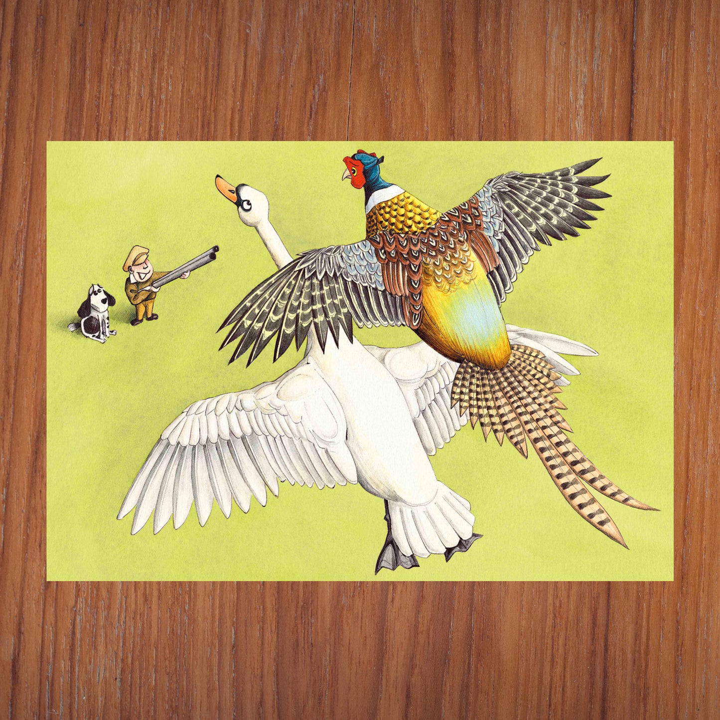 Swan Cover Greetings Card