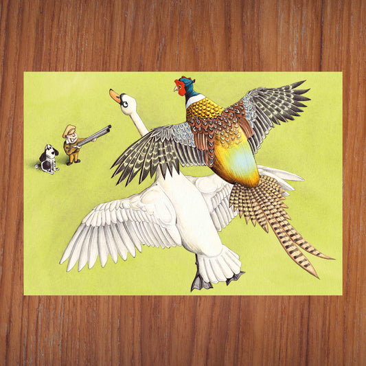 Swan Cover Greetings Card